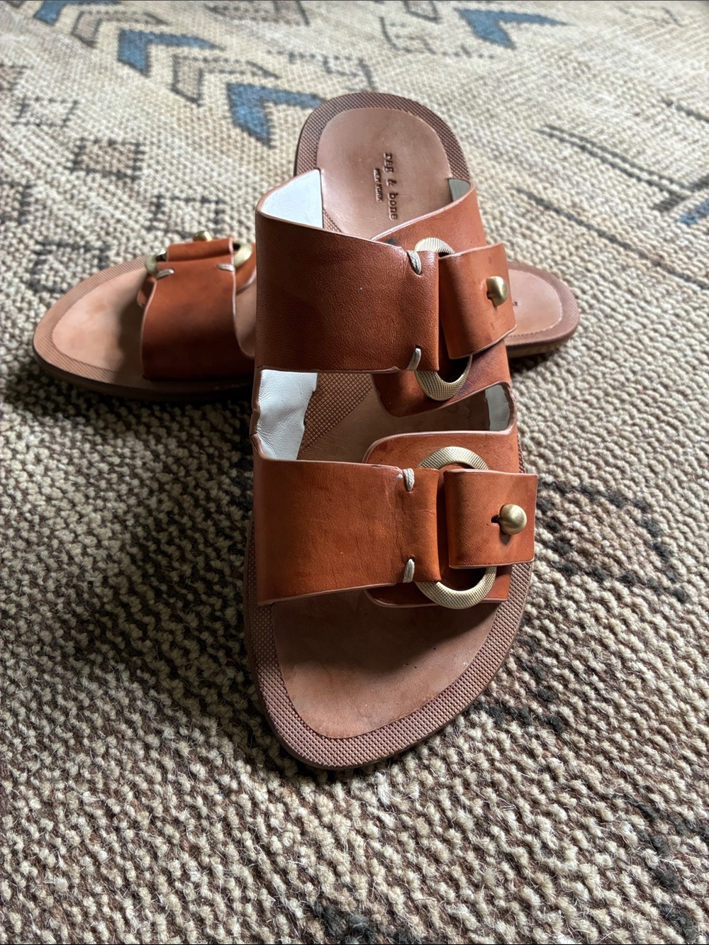 Rag & Bone Women's Leather Slides - Picture 3 of 3